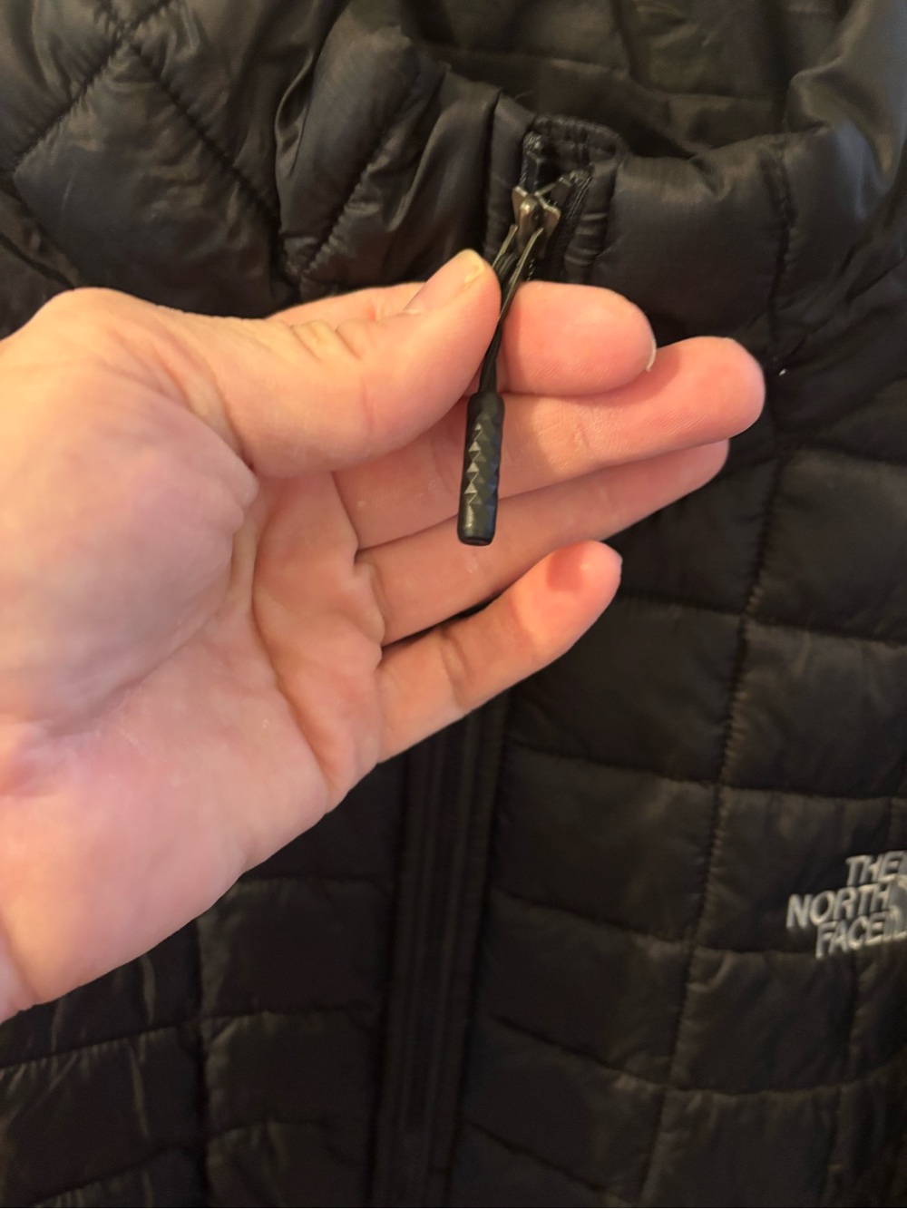 The North Face Black Quilted Jacket with Embroidered Patches-High West Distill - Picture 4 of 8